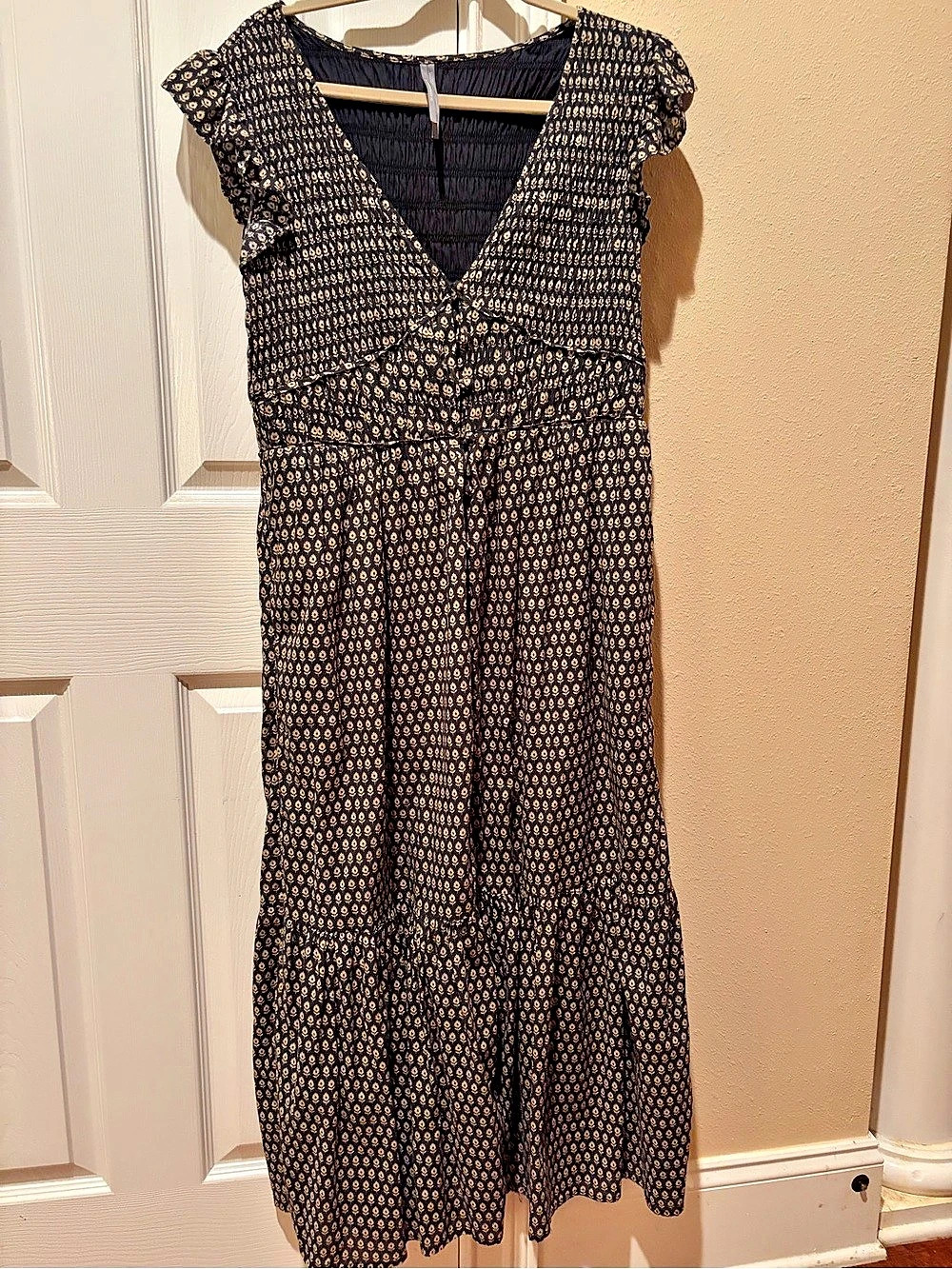 Anthropologie By Anthropologie Peregrine Floral Smocked Midi Dress size M